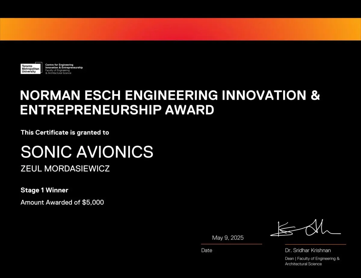 2025 Stage 1 Esch Awards Certificate